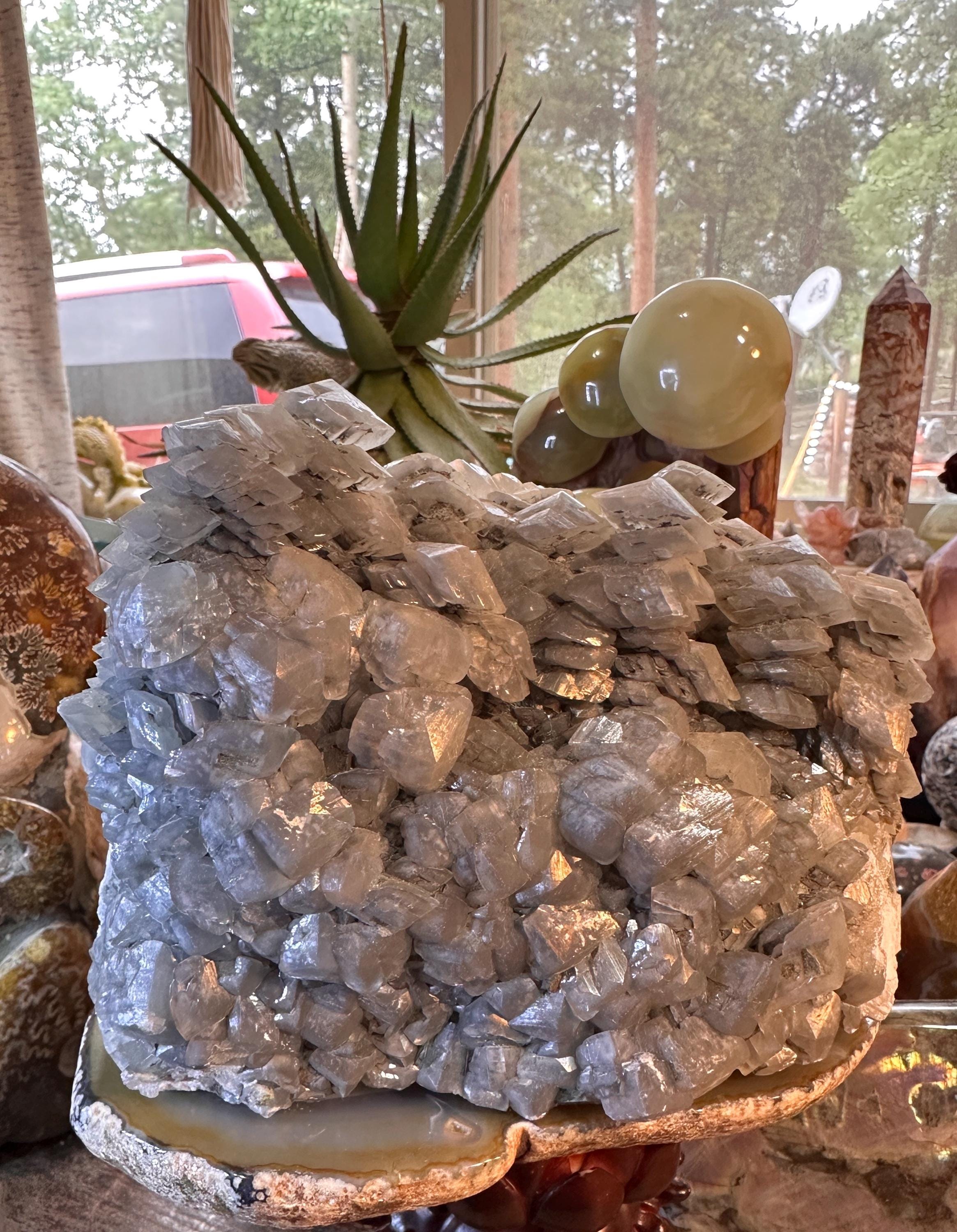 方解石結晶標本原石！8.4ポンド。長さ7インチ - Etsy 日本