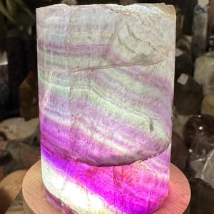 Rainbow Fluorite Crystal Nightlight!