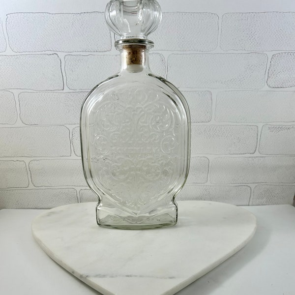 Vintage Schenley Liquor Bottle Decanter Embossed Scrollwork (#32)