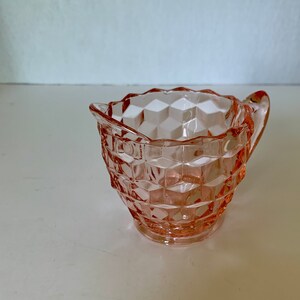 Pink Jeannette Glass Creamer