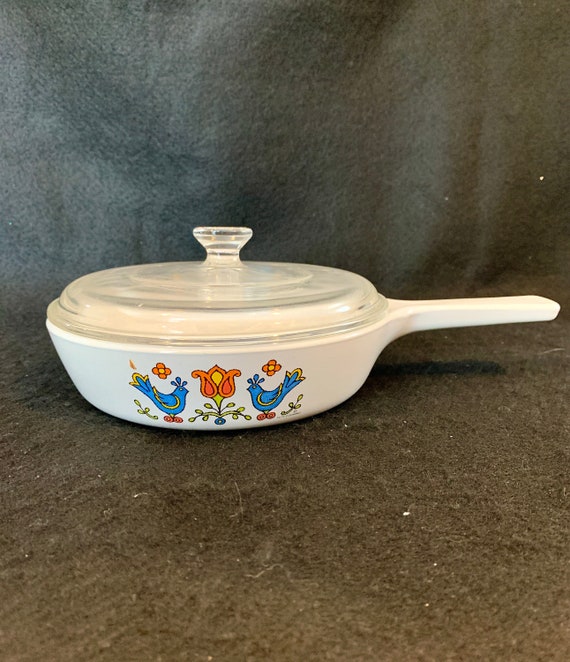 Corning Ware Country Festival Small Skillet W/lid 