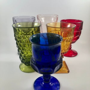 Rainbow Goblet Set of 6 Glasses