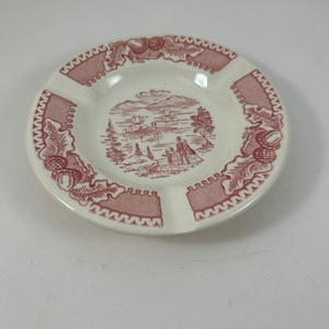 MCM Royal China Memory Lane Red Transferware Ashtray