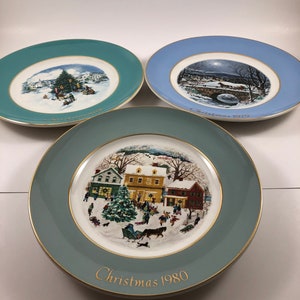 Avon Christmas Plates 1978, 1979, 1980