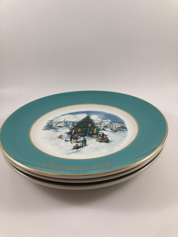 Avon Christmas Plates 1978, 1979, 1980 - Etsy