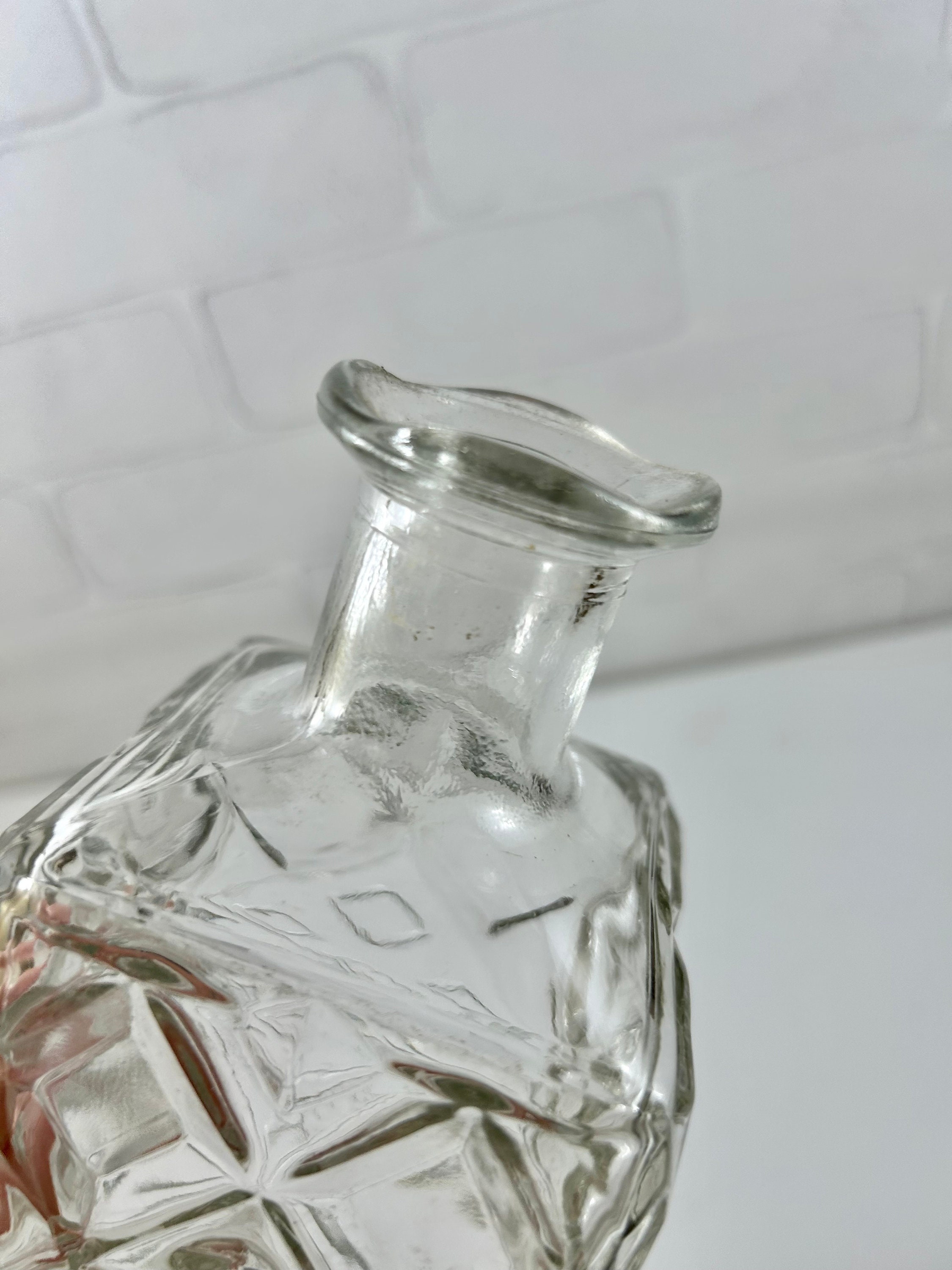 MCM Square Liquor Decanter 1960s Square Bottle Diamond