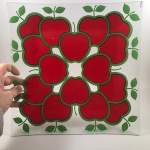 Kolonie Glas Apfel Grafische Servierplatte/Servierplatte
