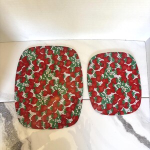Strawberry Patch Hot Pads, set of 2, Cork Backed Trivets