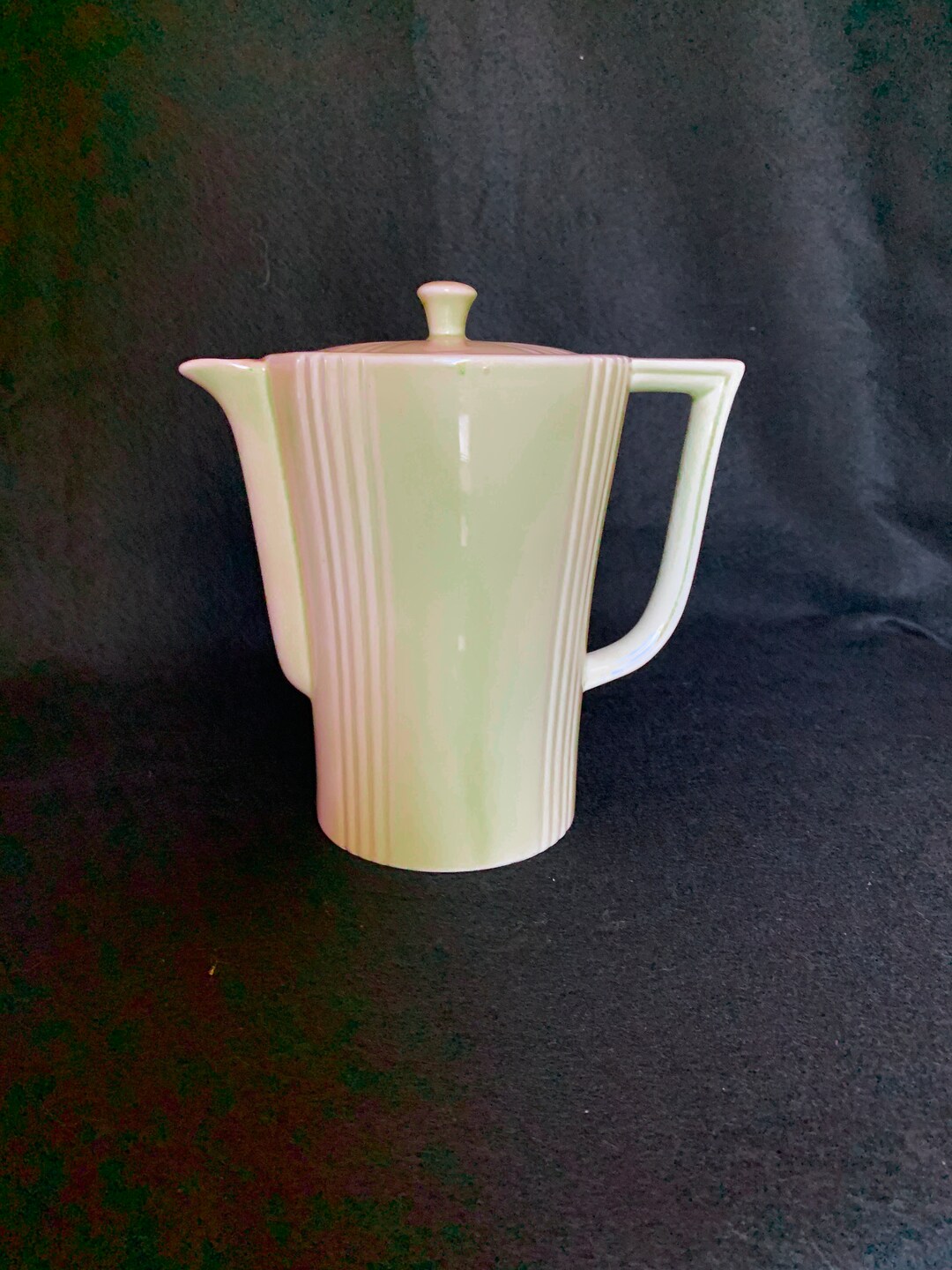Art Deco Yellow Porcelain Coffee Pot Forman Brothers Etsy