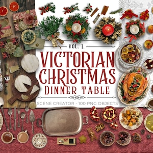 Victorian Christmas Scene Creator Victorian Christmas Dinner Scene Creator Victorian Christmas Clip Art Victorian Christmas Props