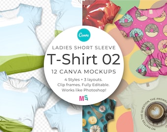 Canva Tshirt Mockup 02 Template Styled Tee Clothing Textile Fashion Fabric T-shirt Pattern Design Surface Art Apparel Works Like Photoshop