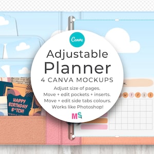 Planner Mockup Canva Template Adjustable Pages Canva Mockup Canva Planner Mockup Canva Digital Planner Works like Photoshop