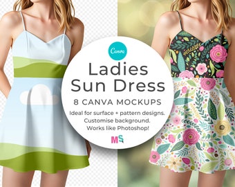 Ladies Sun Dress Canva Mockup