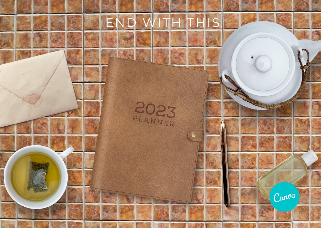 Planner Cover Mockup Canva Planner Mockup Canva Digital Etsy UK