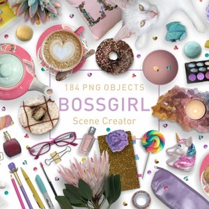 Feminine Scene Creator Bundle Busines Scene Creator Bundle Boss Girl Scene Creator Bundle Feminine Styled Scene Builder Business Props