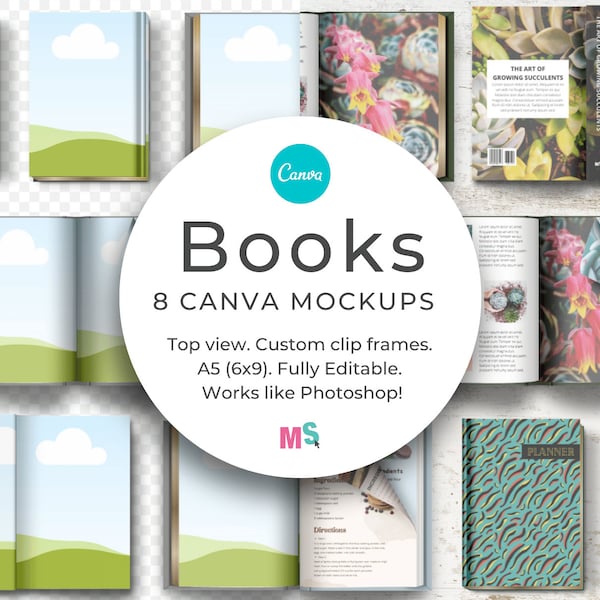 Book Mockup Kit Canva Template Canva Mockup Canva Book Mockup Canva KDP Mockup Canva Book Cover Mockup works like Photoshop