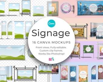 Signage Mockup Canva Template Billboard Mockup Canva Hoarding Mockup Canva Banner Mockup Canva Flag Mockup Canva Sign Works Like Photoshop