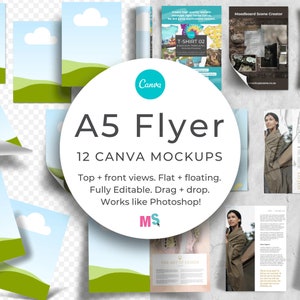 A5 Ulotka Mockup Canva Szablon Canva Plakat Mockup Canva Broszura Mockup Canva Ulotka Mockup Canva Papeteria Mockup Działa Jak Photoshop