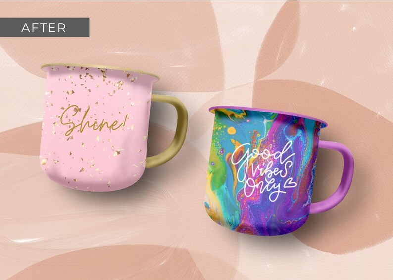 Enamel Coffee Mug Canva Smart Mockup for Camping Boho and Rustic Cup Patterns and Designs and Sublimation Printing Drag and Drop Customize image 12