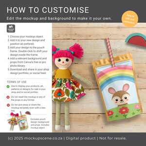 Maqueta inteligente de bolsa de jugo con pajita en Canva para branding de fiestas y eventos, diseños educativos, suministros y exhibición de productos. imagen 12