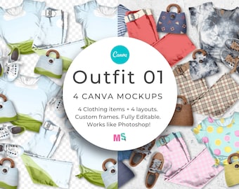 Outfit Mockup Canva Template Canva Mockup Canva Apparel Mockup Canva Fashion Mockup Canva Clothing Mockup Works like Photoshop