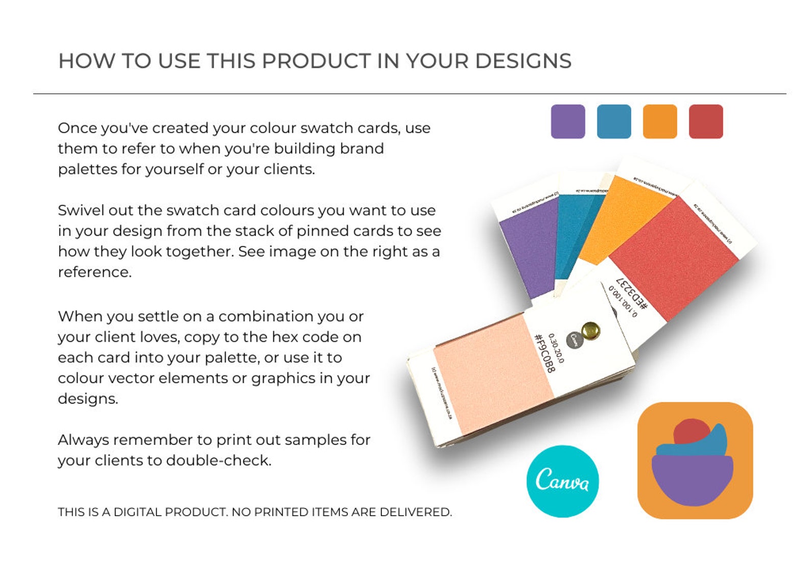 84 Printable Colour Reference Cards Canva Template Printable Colour ...