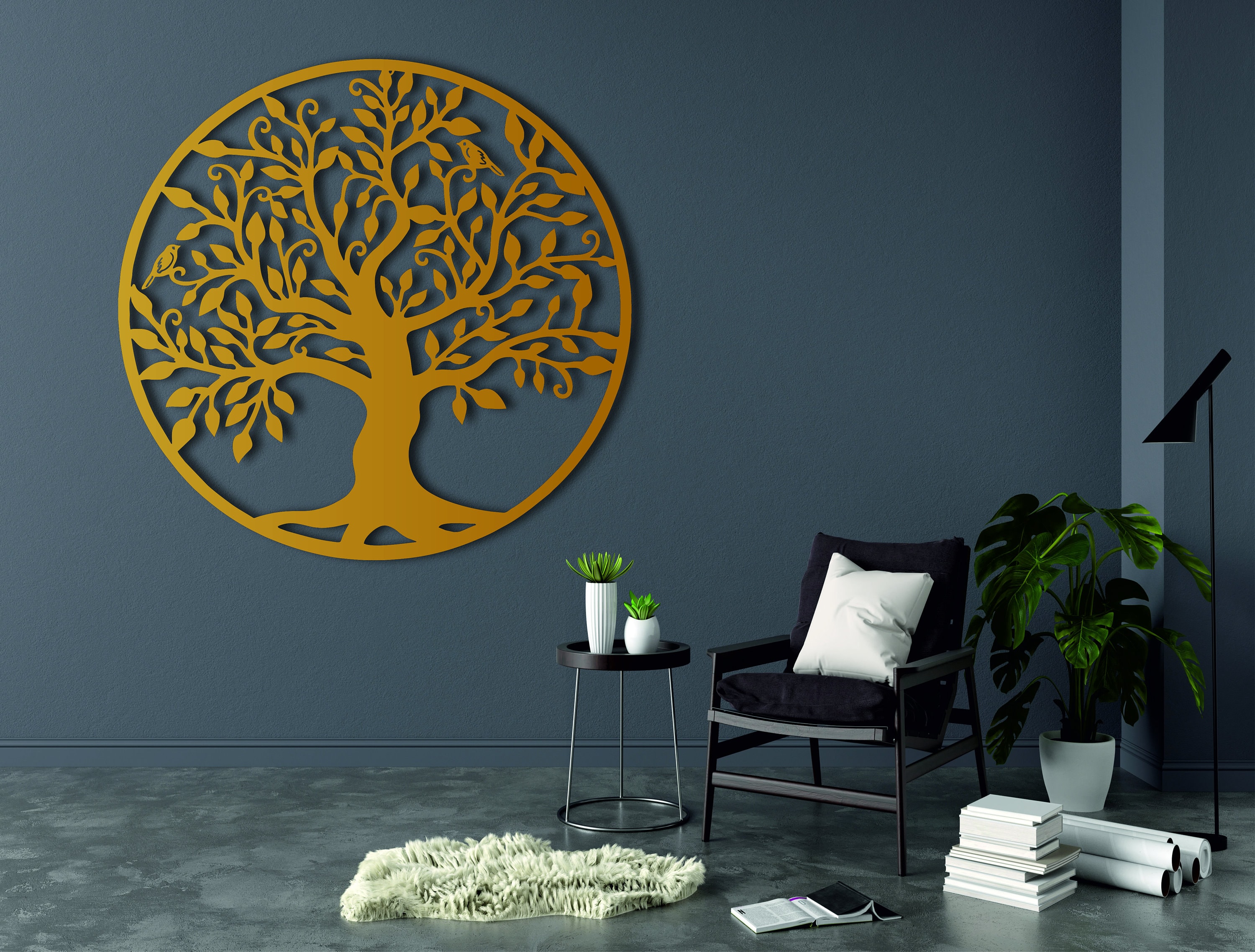 Metal Family Tree Tree Decor Tree of Life Wall Art Metal - Etsy
