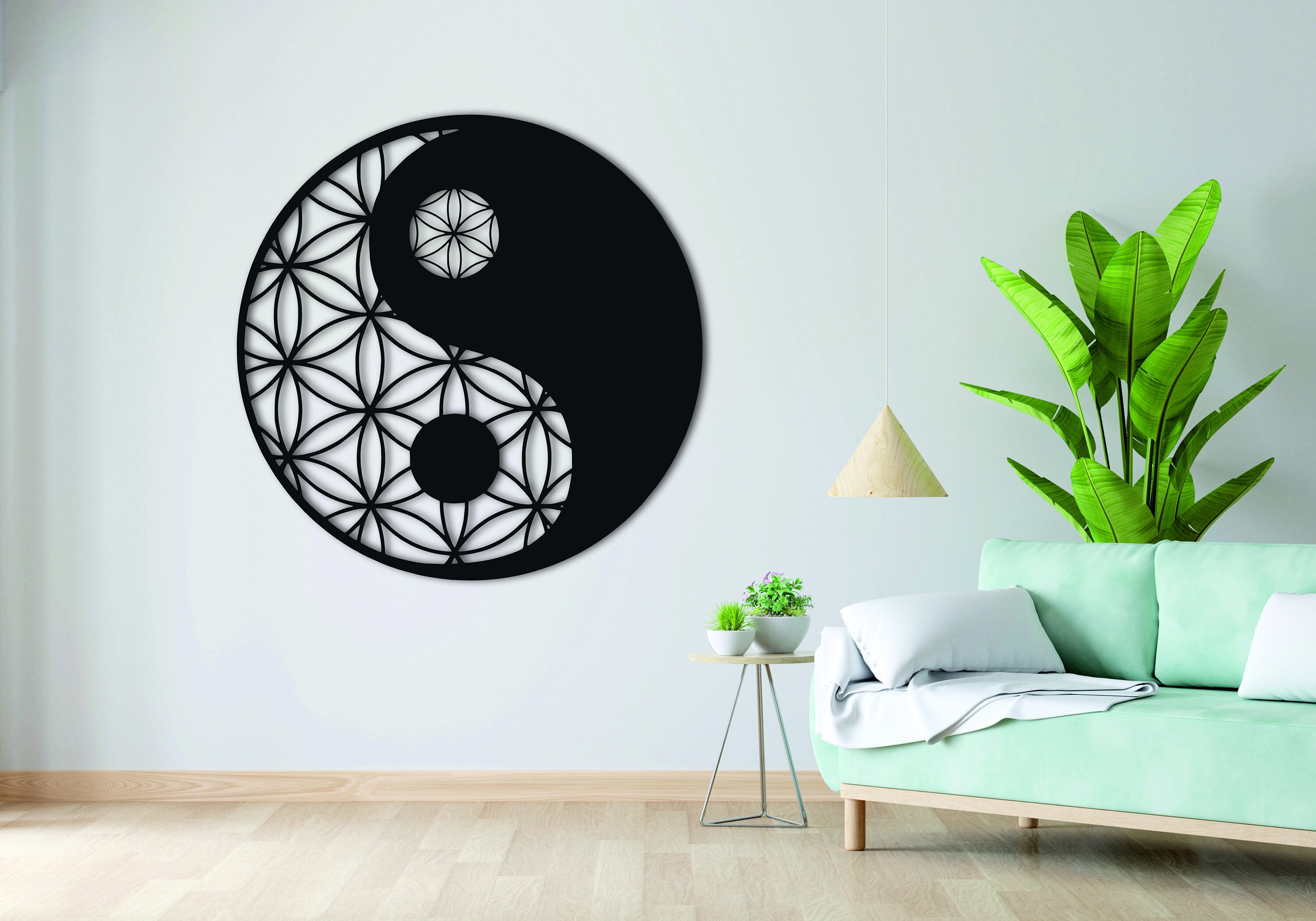 Metal Yin Yang Wall Art, Metal Wall Art, Yin Yang Decor, Creative