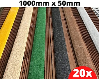 20x antislip terrasplanken 1000 mm x 50 mm met voorgeboorde gaten en GRATIS schroeven voor eenvoudige installatie