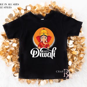 Happy Diwali Ganesh shirt | Vibrant Diwali Shirt for School Celebrations | Family Diwali Shirts | Festival of Light Gift | Hindu Gifts