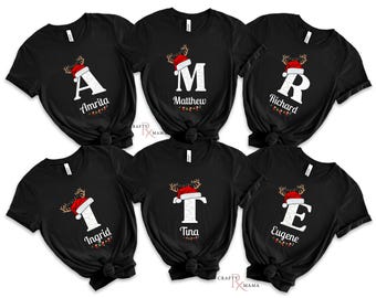Christmas Custom Name Matching Shirt Gift, Custom Family Christmas Shirt, Personalized Christmas Couple Shirt, Christmas Group Shirt