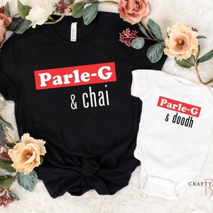 Parle-G and Chai | Indian Good | Punny Shirt | Matching Shirts
