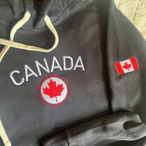 Canada Sweatshirt | Embroidered or Vinyl Hoodie | Canadian Pride Sweatshirt | Maple Leaf | Elbows Up