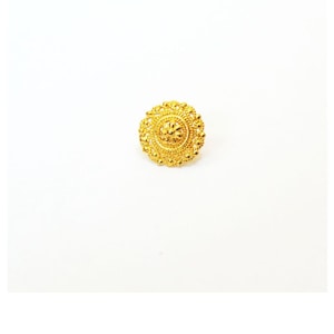 22K Gold Plated Floral Nath: Indian Wedding Nose Ring