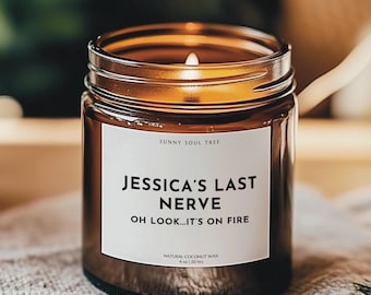 Vela personalizada "El último nervio" Regalo para mamá Vela perfumada divertida