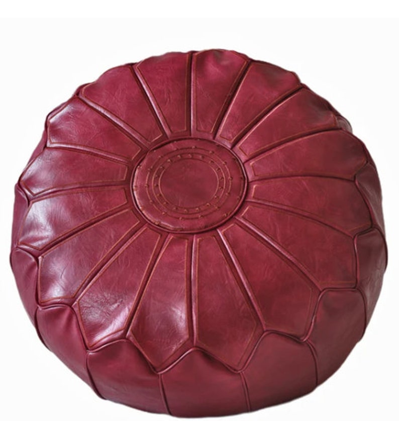 KESHMARK Luxury Handcrafted Moroccan Leather Pouf-989023