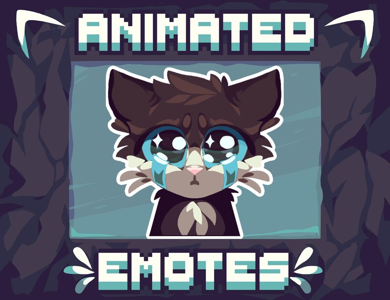 Animated Emote Sad/sadge/sob/biblethump/crying Snowshoe Cat Twitch