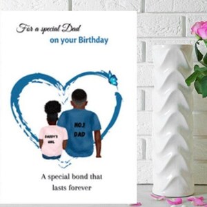 Carte d'anniversaire papa noire, carte d'anniversaire ethnique, carte pour homme, pour un papa spécial le jour de votre anniversaire