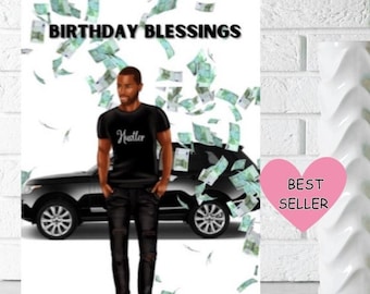 Biglietto di auguri per uomo di colore, biglietto di auguri etnico, biglietto di compleanno per uomo di colore, biglietto di compleanno per lui, auguri di compleanno, biglietti per persone di colore