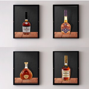 Alcohol bottle wall art print, brandy bottle wall art, alcohol bottle wall art, bar wall art
