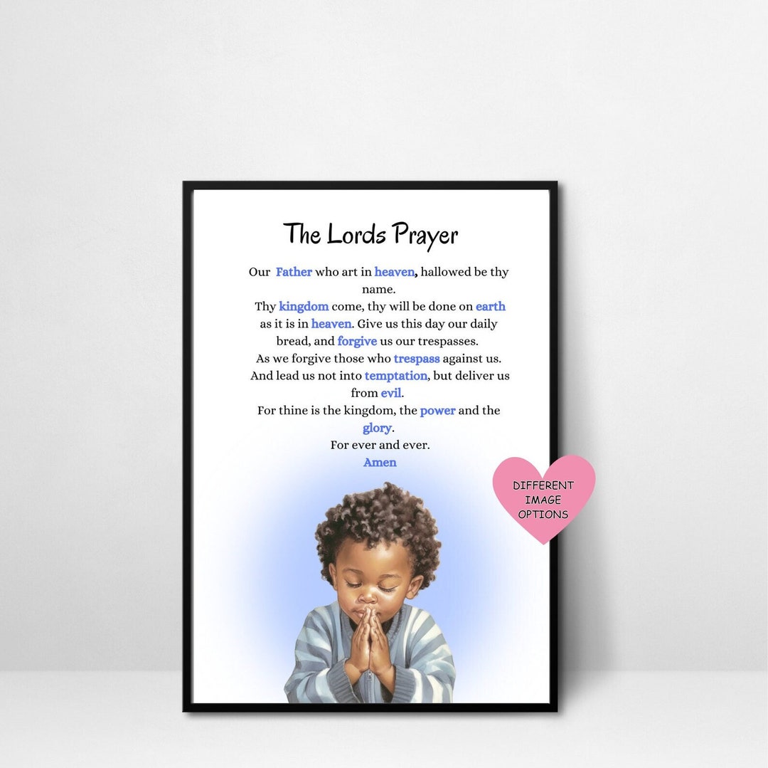 The Lords Prayer Wall Art Print, Religious Wall Art Print, Religious ...