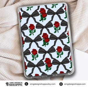 Gothic Rose & Black Bow Kindle Hülle einfügen druckbare (digitaler Download)