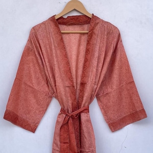 Silk Kimono Robe, Handmade Silk Kimono, Vintage Inspired Bohemian Luxury Silk Robe, Lounge Wear Bridesmaid Silk Robe, Unisex Silk Kimono