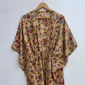 Crepe Silk Kaftan Loungewear Beachwear, Spas, Gift for to Be Moms and More Comfortable Silk Kaftan  Loose fit Kaftan Perfect Silk Long Dress