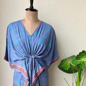 Silk Sari Kaftan Soft Full Length Kaftan Silk Dress Designer Long Robe Simple Silk Kaftan Resort Wear  Beach Cover Kaftan Wedding Dress Gift