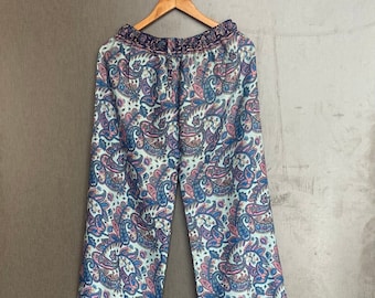 100% Silk Pajama, Silk Bottom Pajama, Floral Print Pajama, Summer Wear Pajama, Nightwear Pajama, Light Weight Pajama, Women's Clothing.