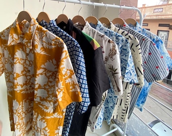 100% Cotton Floral Printed Shirts for Men's, Short Sleeve Shirt, Handmade Cotton Shirts, Summer Cool Comfortable Garden Beach wear Shirts