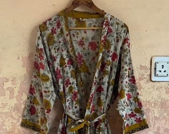 Beautiful cotton kimono for women, Bath Robe kimono for women , Dressing gown cotton kimono, Floral Kimono, Bridesmaid Rob, Beachwear