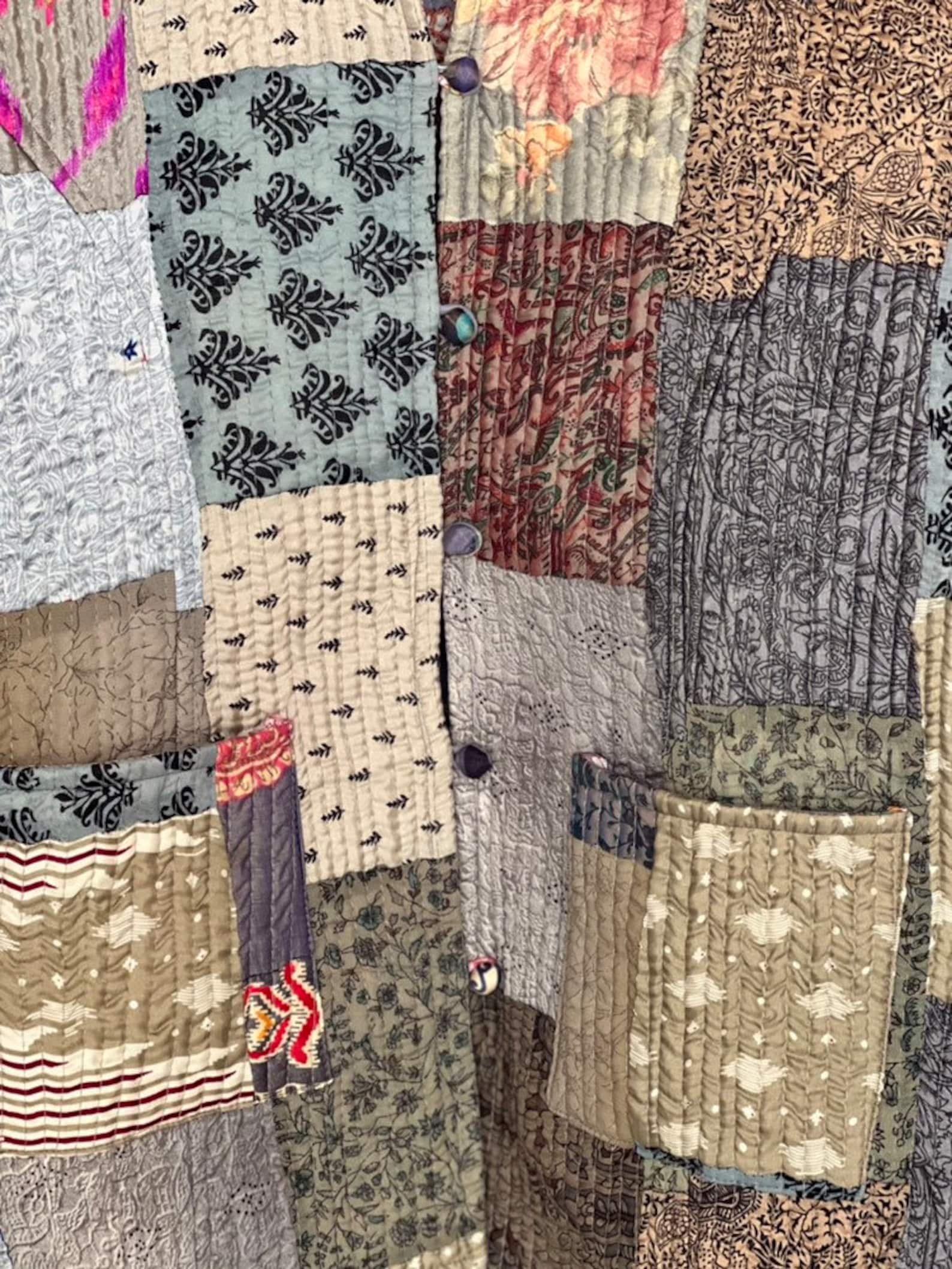 Cotton Women's Quilted Jacket Patchwork Boho Style Quilted Handmade ...
