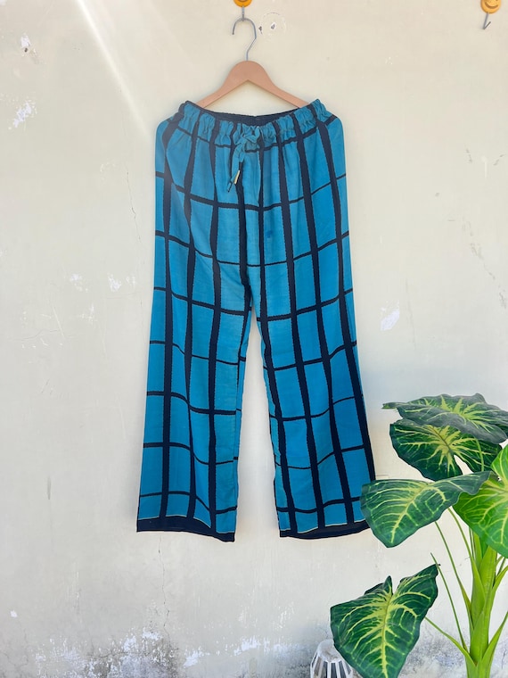 Silk Pajama, summer wear silk Pajama Pant, Light weight Super Comfy Wide Leg Pant Handmade Pajama Pant, Recycled Silk Pajama, Bohemian Pant